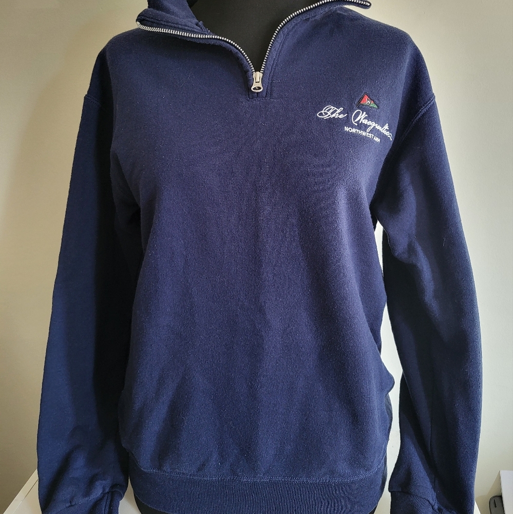 Waegwoltic Navy Blue Quarter-Zip Sweatshirt